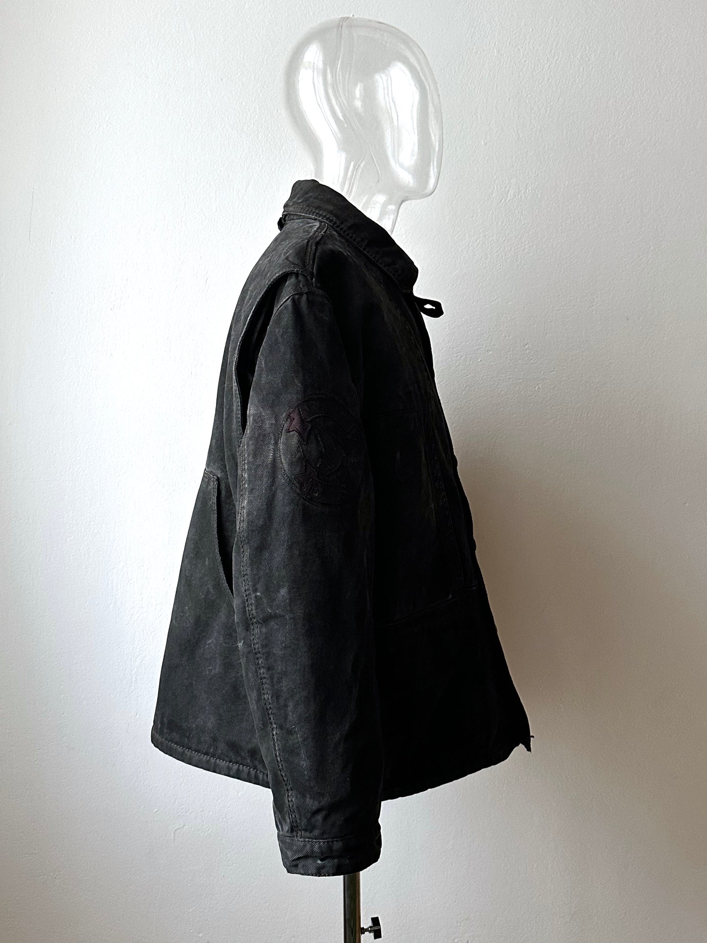 1990's Armani Jeans 90年代 アルマーニ ジーンズ Vintage ヴィンテージ Hunting jacket ハンティングジャケット Toto Praha Vintage clothing store Antique shop Prague 古着屋 ユーロ古着 Made in Italy ヨーロッパ古着 Black 