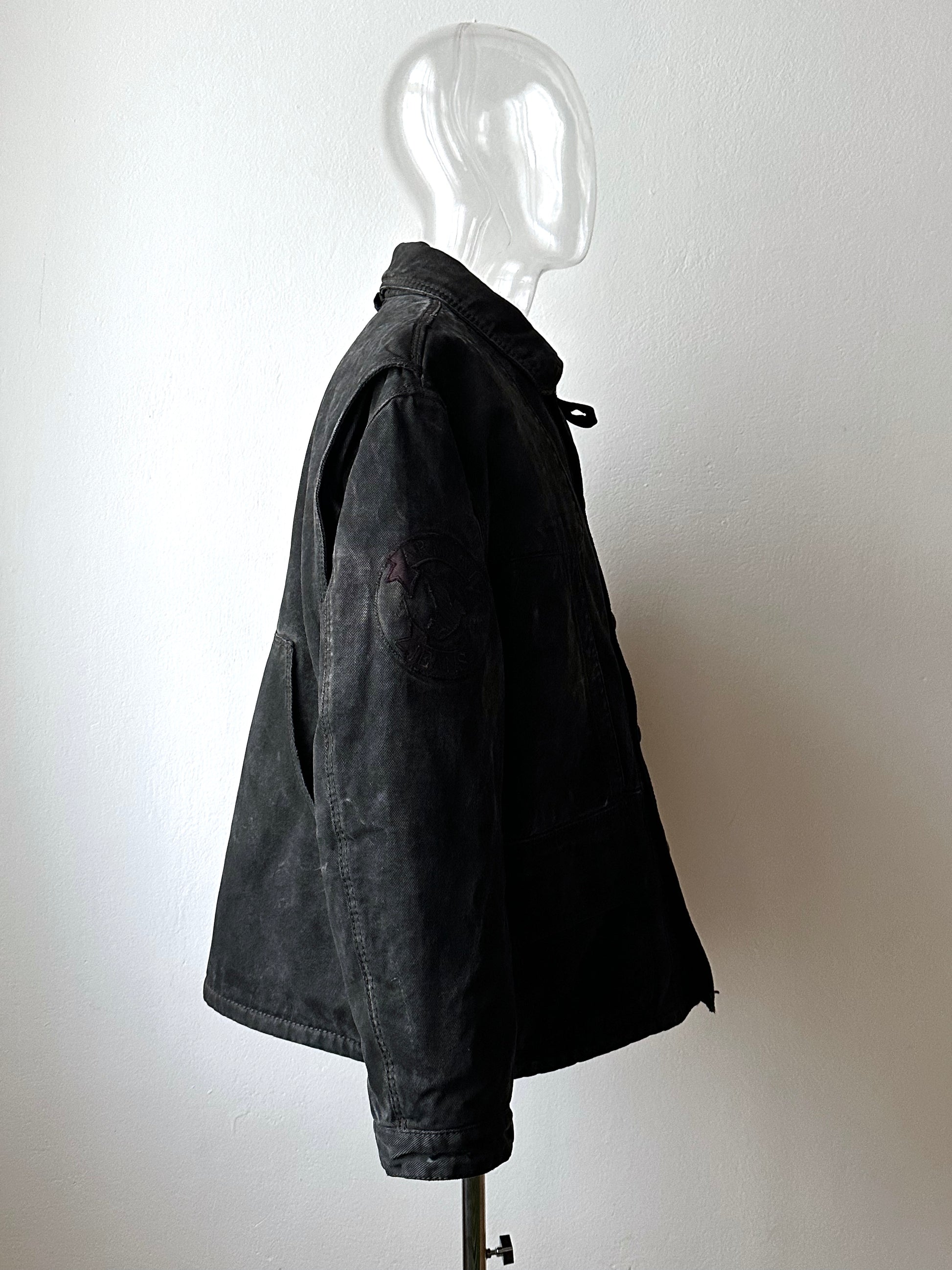 1990's Armani Jeans 90年代 アルマーニ ジーンズ Vintage ヴィンテージ Hunting jacket ハンティングジャケット Toto Praha Vintage clothing store Antique shop Prague 古着屋 ユーロ古着 Made in Italy ヨーロッパ古着 Black 