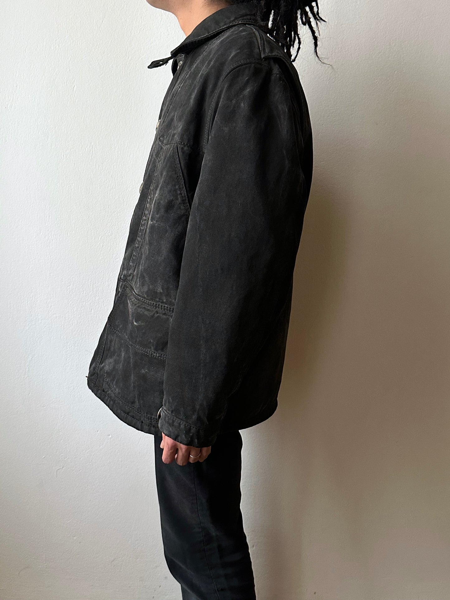 1990's Armani Jeans 90年代 アルマーニ ジーンズ Vintage ヴィンテージ Hunting jacket ハンティングジャケット Toto Praha Vintage clothing store Antique shop Prague 古着屋 ユーロ古着 Made in Italy ヨーロッパ古着 Black 