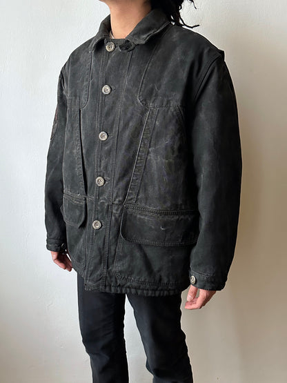 1990's Armani Jeans 90年代 アルマーニ ジーンズ Vintage ヴィンテージ Hunting jacket ハンティングジャケット Toto Praha Vintage clothing store Antique shop Prague 古着屋 ユーロ古着 Made in Italy ヨーロッパ古着 Black 