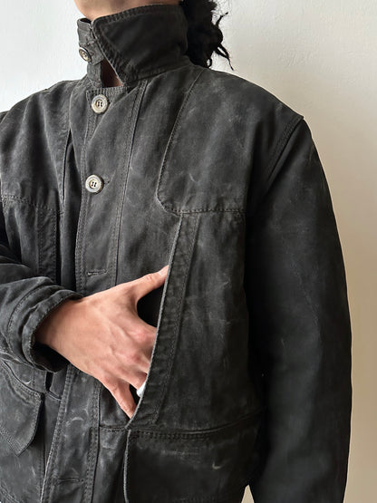 1990's Armani Jeans 90年代 アルマーニ ジーンズ Vintage ヴィンテージ Hunting jacket ハンティングジャケット Toto Praha Vintage clothing store Antique shop Prague 古着屋 ユーロ古着 Made in Italy ヨーロッパ古着 Black 