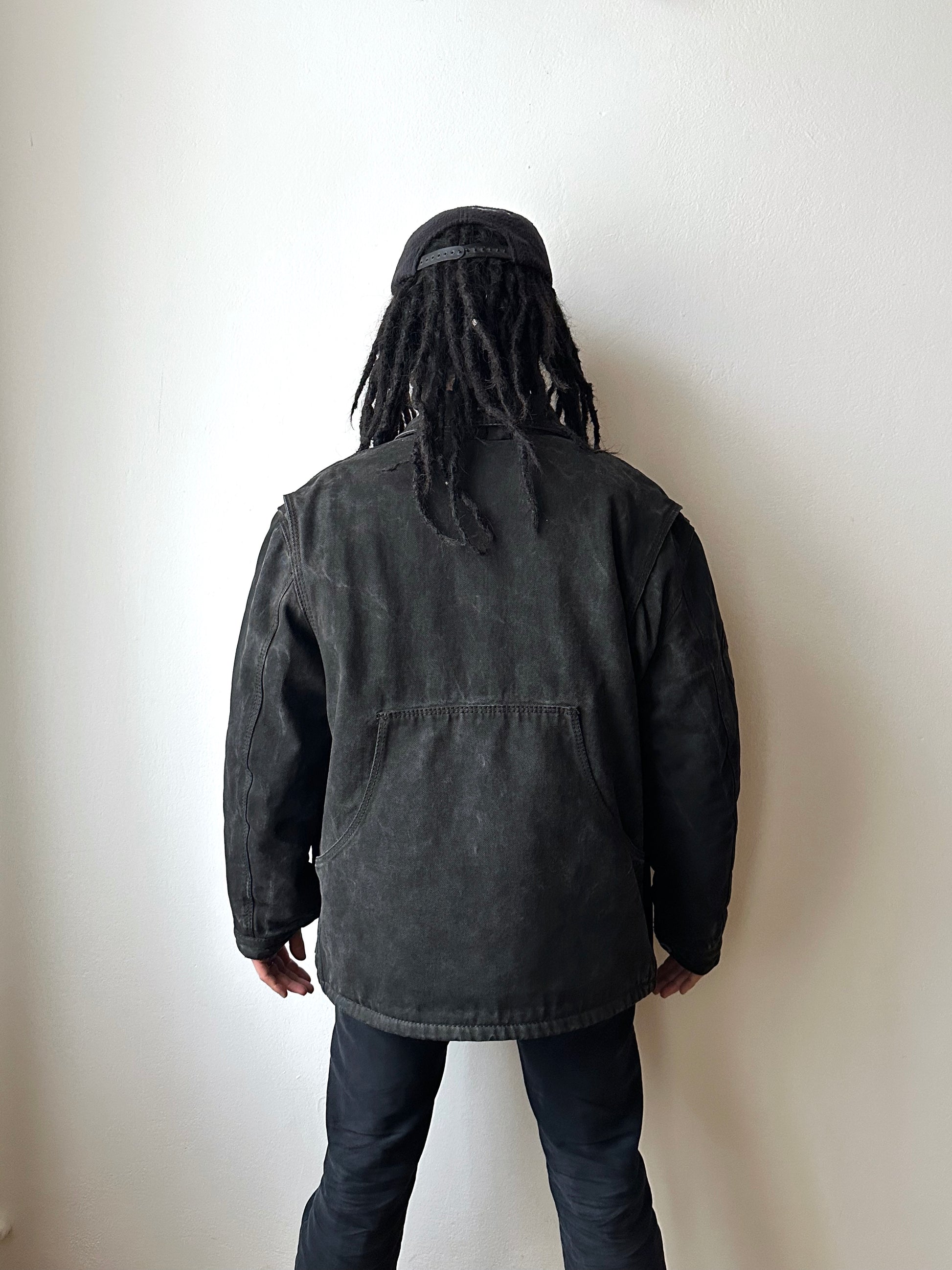 1990's Armani Jeans 90年代 アルマーニ ジーンズ Vintage ヴィンテージ Hunting jacket ハンティングジャケット Toto Praha Vintage clothing store Antique shop Prague 古着屋 ユーロ古着 Made in Italy ヨーロッパ古着 Black 