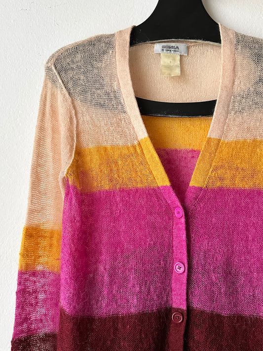 Sonia Rykiel mohair nylon sheer cardigan