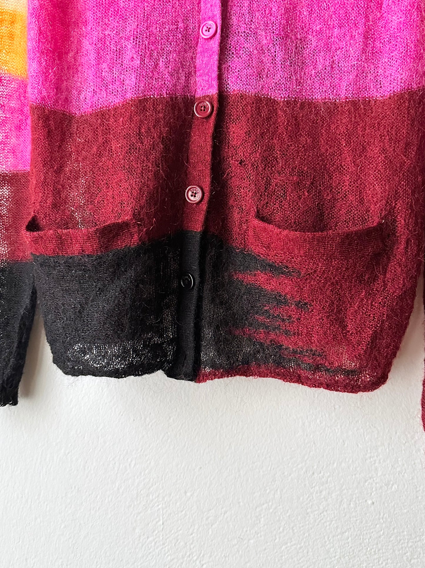 Sonia Rykiel mohair nylon sheer cardigan