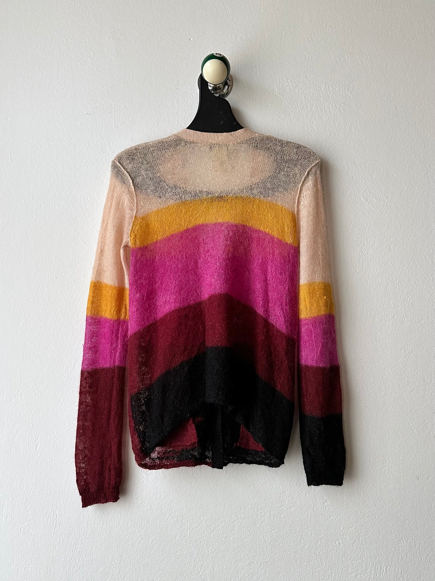 Sonia Rykiel mohair nylon sheer cardigan