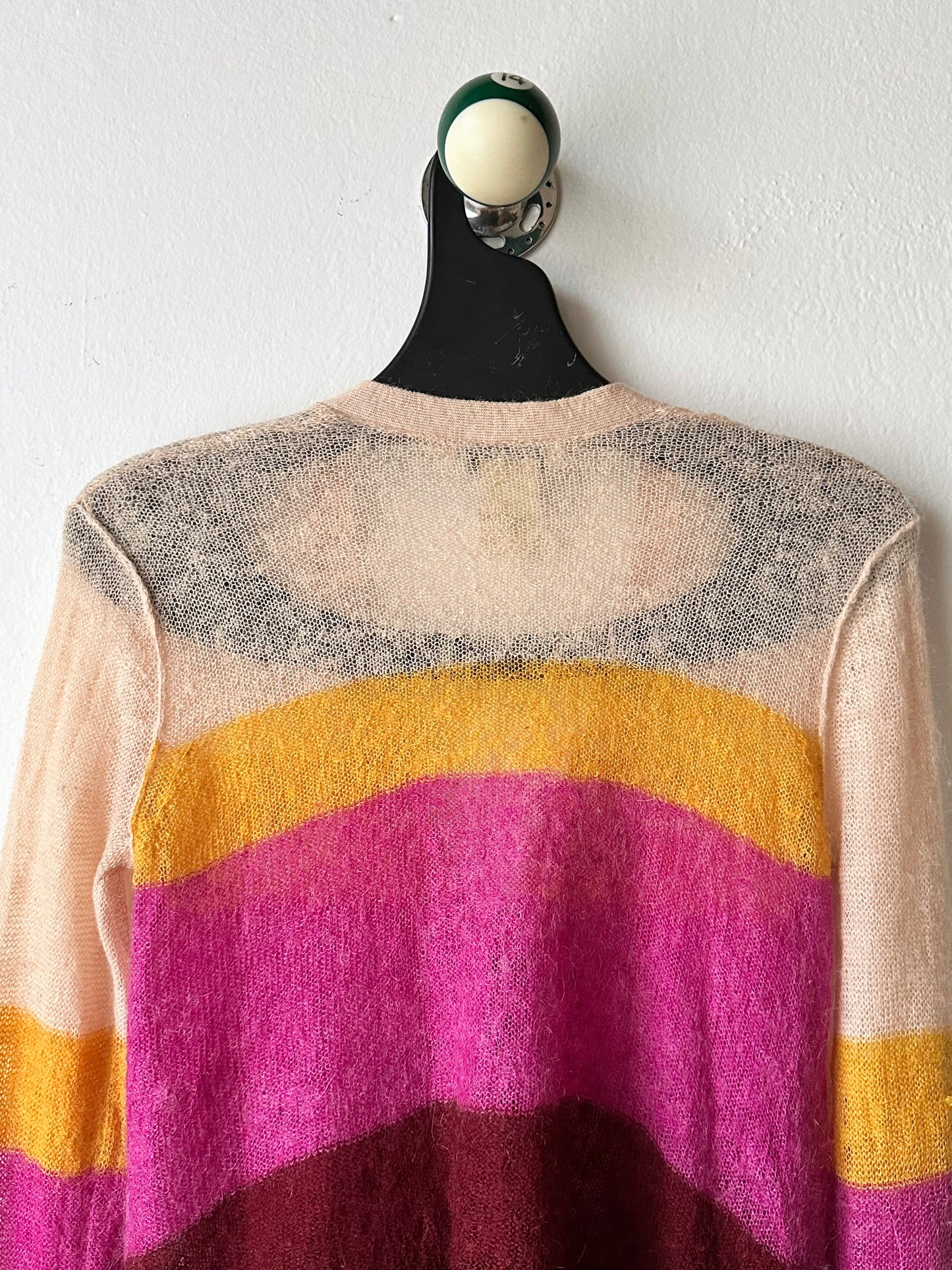 Sonia Rykiel mohair nylon sheer cardigan