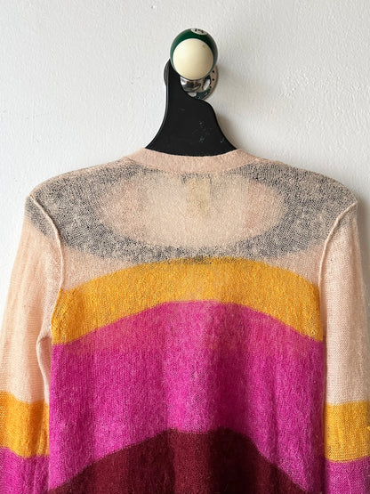 Sonia Rykiel mohair nylon sheer cardigan