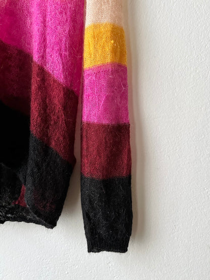 Sonia Rykiel mohair nylon sheer cardigan