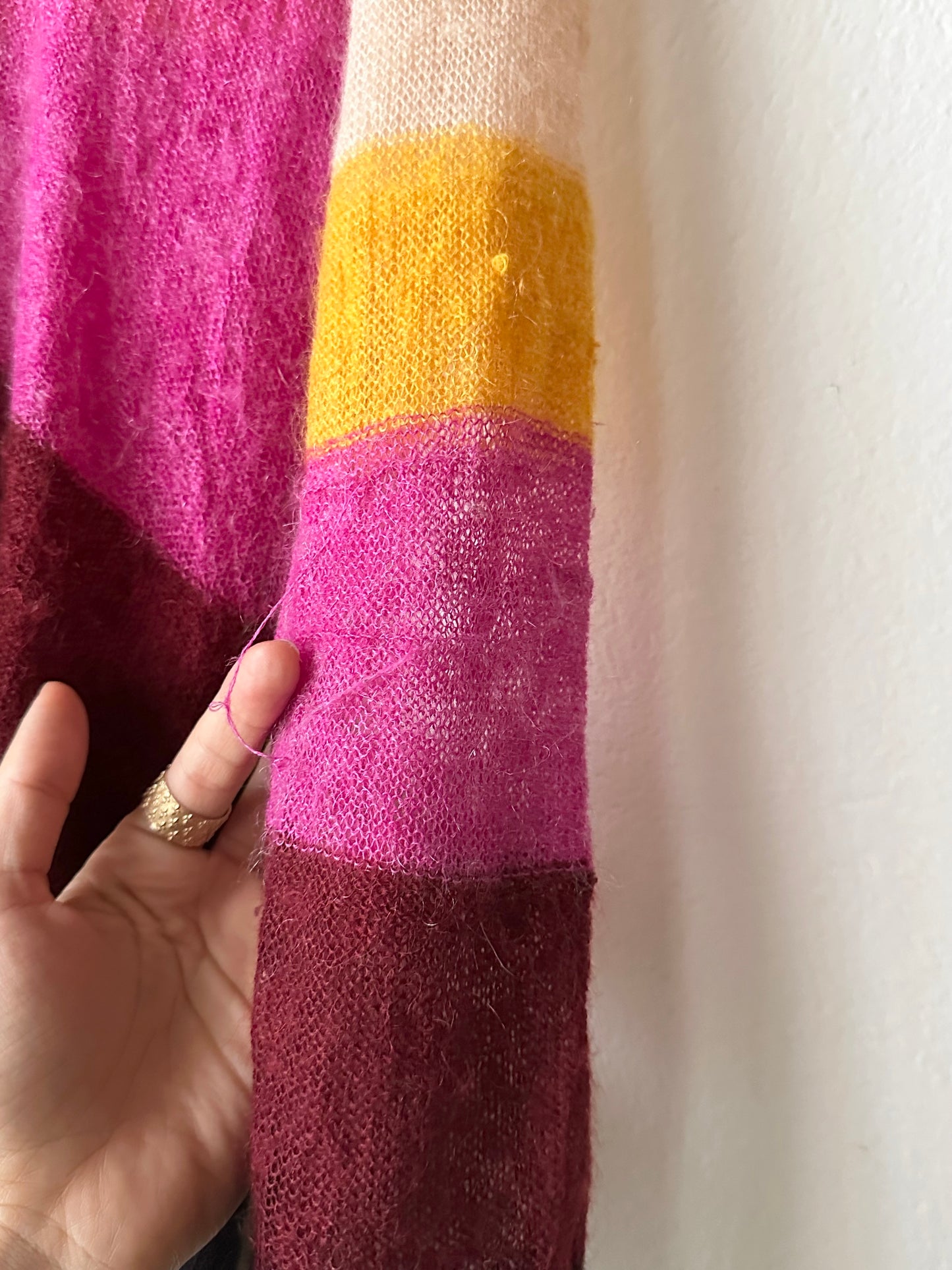 Sonia Rykiel mohair nylon sheer cardigan