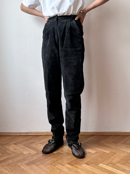 German suede leather trouser