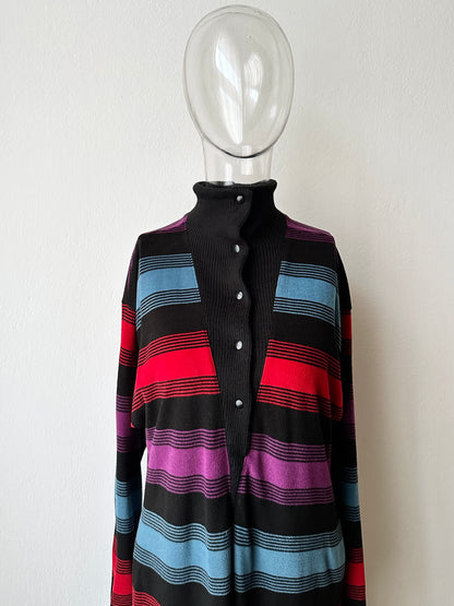 1980s Rasurel pile dress made in France