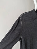 80s Italy Wool knit polo