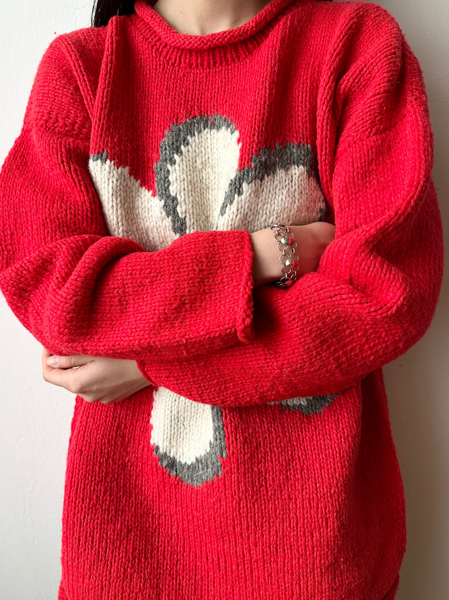 German vintage handarb flower