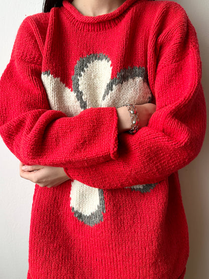 German vintage handarb flower