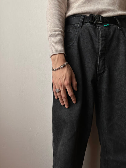 silver 800 floret link bracele