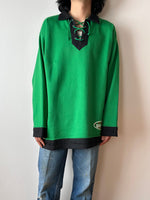 90s Lace up sweat shirt - XL