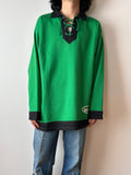 90s Lace up sweat shirt - XL