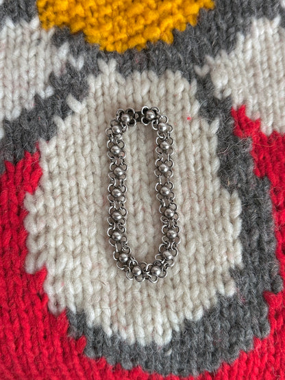 silver 800 floret link bracele