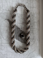 Mexican silver gigantic rope necklace