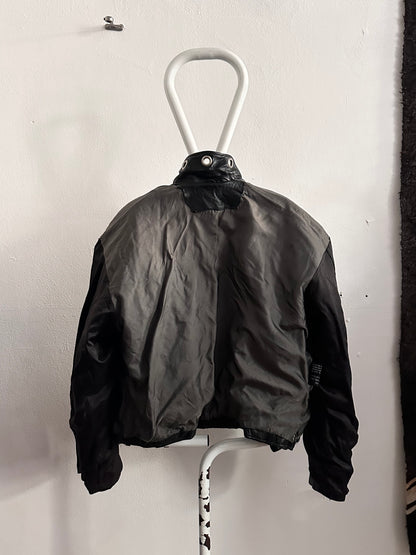 90s leather punched bikers jacket