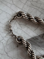 Mexican silver gigantic rope necklace