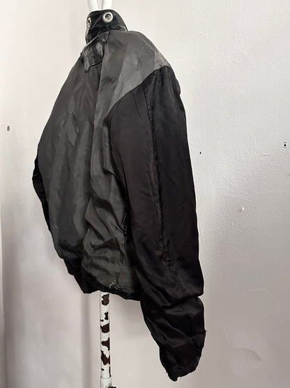 90s leather punched bikers jacket
