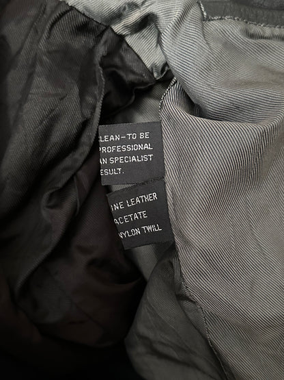 90s leather punched bikers jacket