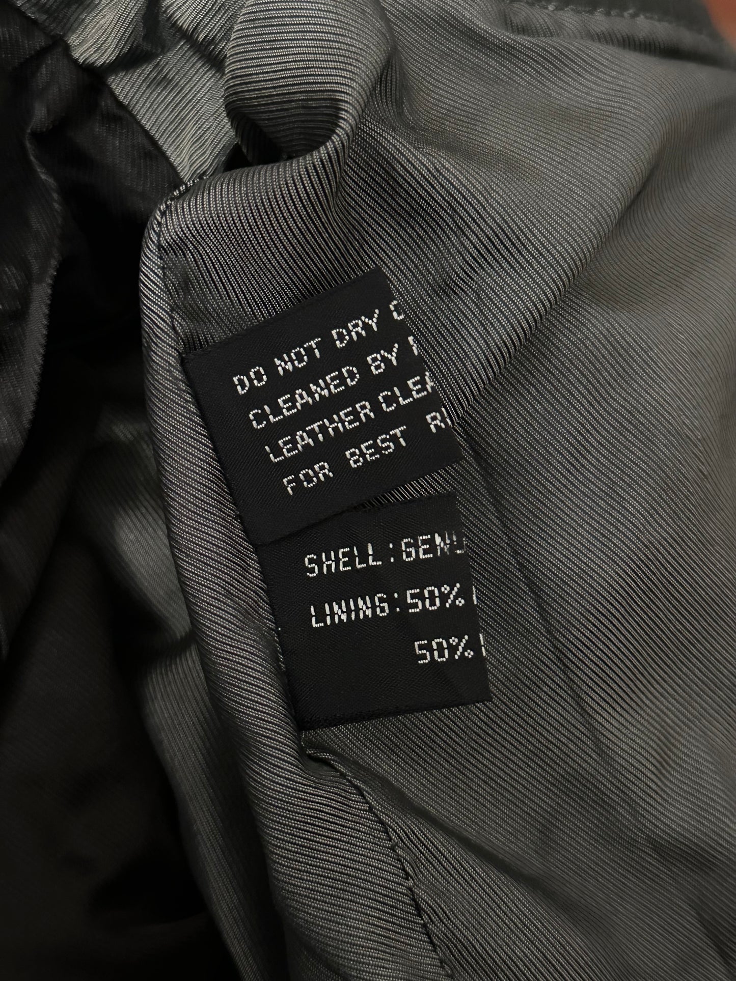 90s leather punched bikers jacket