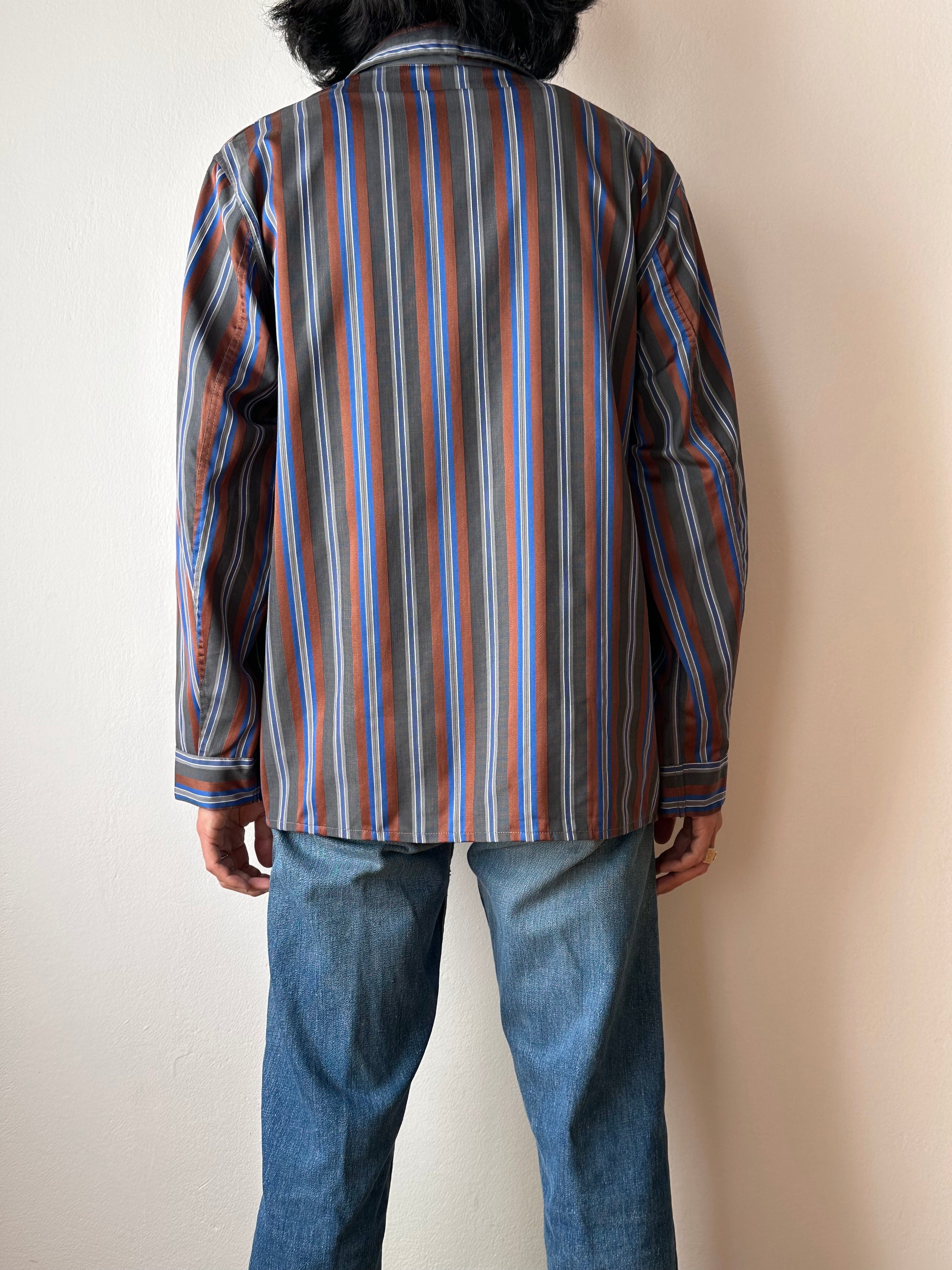 vintage pajama shirt 1960's 60's 60s 60年代 パジャマシャツ ヴィンテージ ユーロ古着 ヨーロッパ古着 開襟シャツ open collar shirt