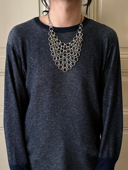 German chain mail bib necklace