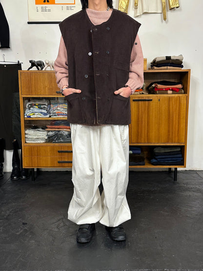 1970s Swedish padded corduroy vest - XXL