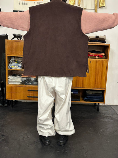 1970s Swedish padded corduroy vest - XXL