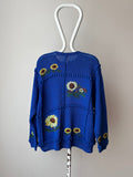 Sunflower handmade cotton knit cardigan