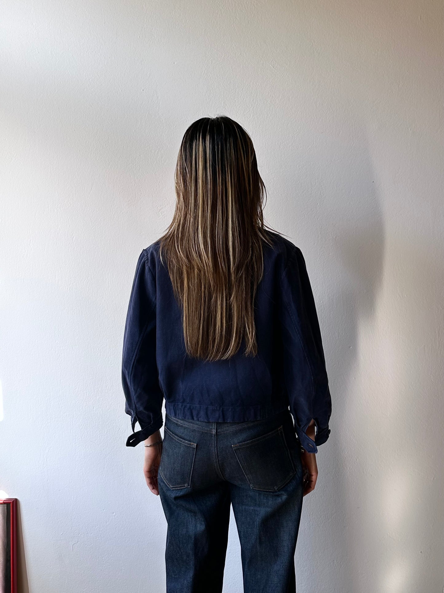 40-50s French moleskin cyclist jacket