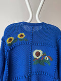 Sunflower handmade cotton knit cardigan