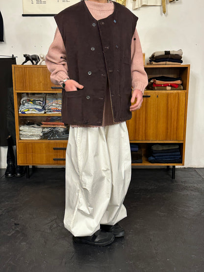 1970s Swedish padded corduroy vest - XXL