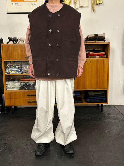 1970s Swedish padded corduroy vest - XXL