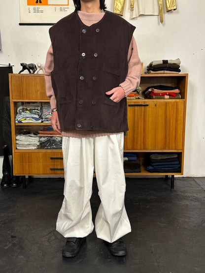1970s Swedish padded corduroy vest - XXL