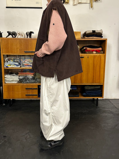 1970s Swedish padded corduroy vest - XXL