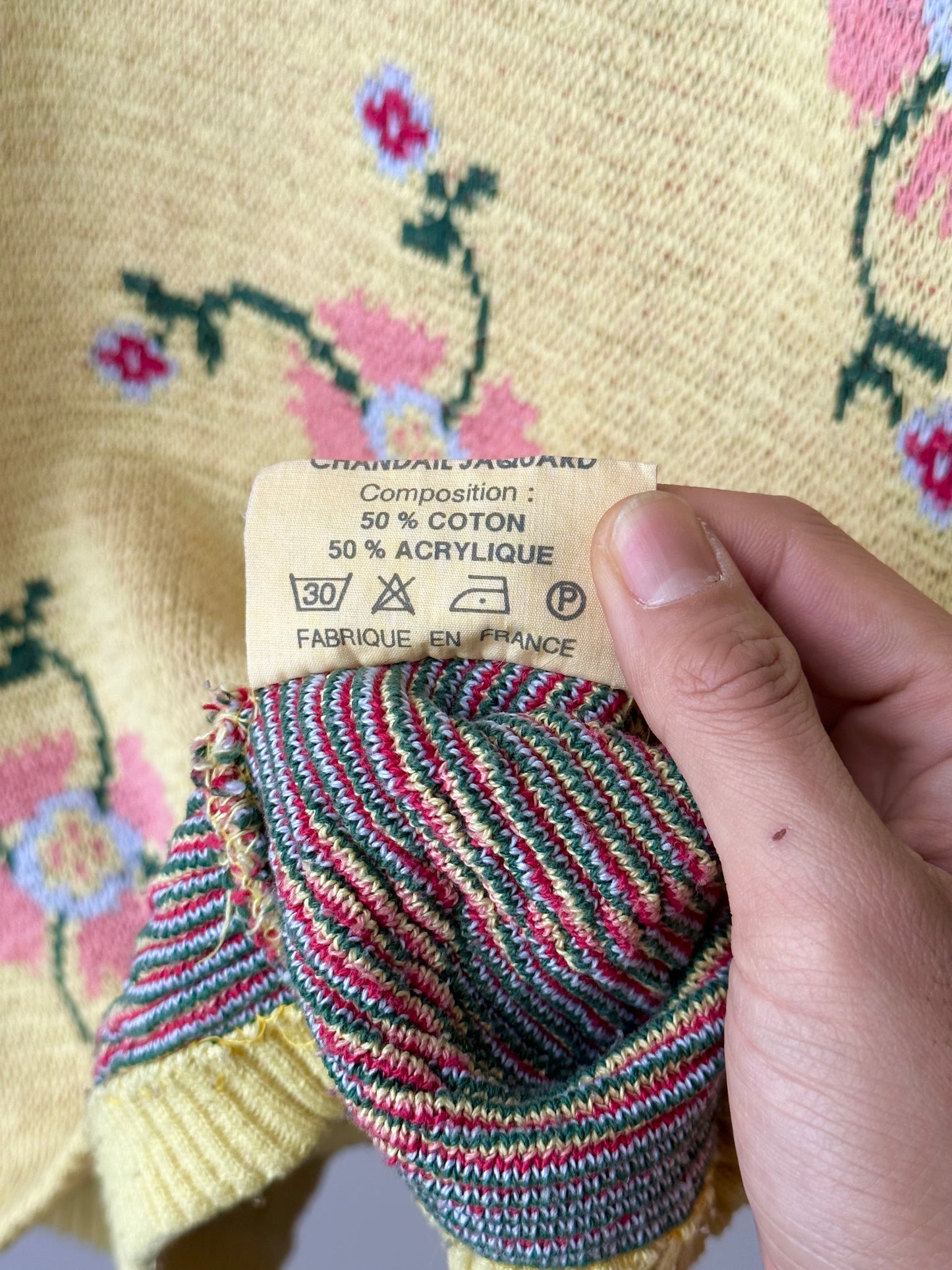 OXBOW chandail jacquard sweater made in France