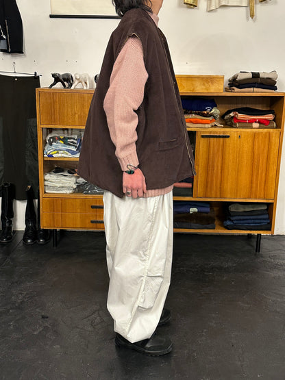 1970s Swedish padded corduroy vest - XXL
