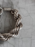 Mexican silver gigantic rope bracelet