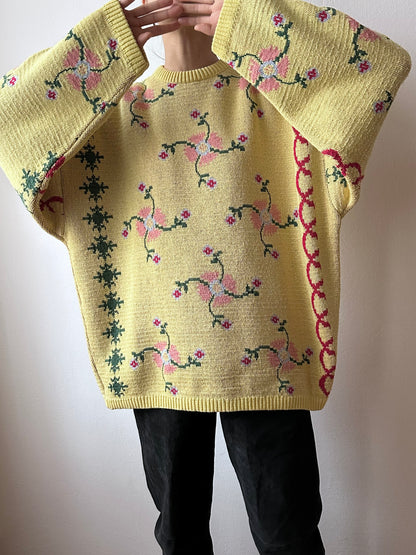 OXBOW chandail jacquard sweater made in France