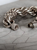 Mexican silver gigantic rope bracelet