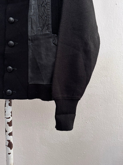 60s Black wool cardigan