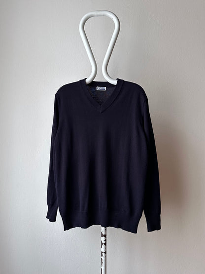 Vintage dark navy wool jumper