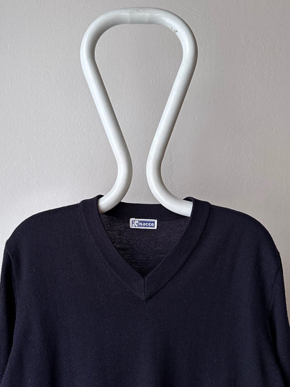 Vintage dark navy wool jumper