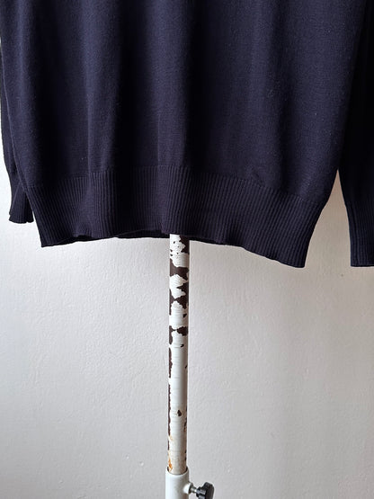 Vintage dark navy wool jumper