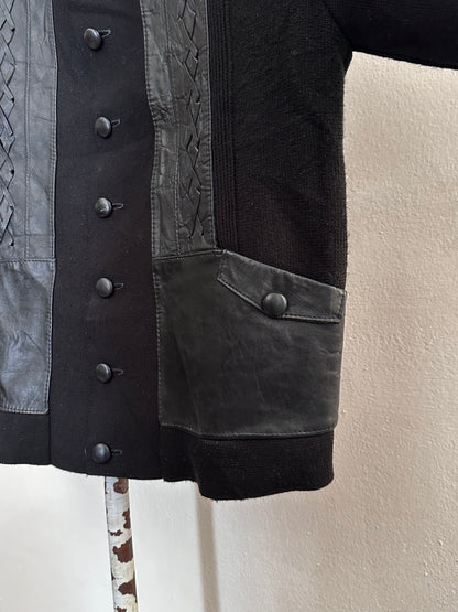 60s Black wool cardigan