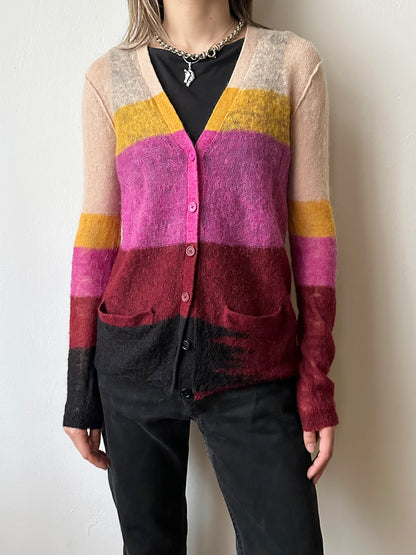 Sonia Rykiel mohair nylon sheer cardigan